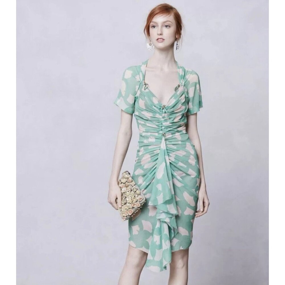 Beguile By Byron Lars Ginkgo Ruched Sheath Dress - image 1